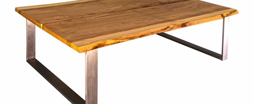 Salontafel met RVS onderstel